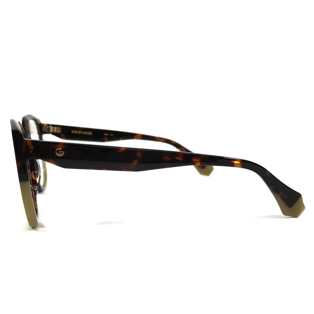 Gigi Studios Eyeglasses Frames ANDY GS1002/02O Brown Beige Cat Eye 56-17-140